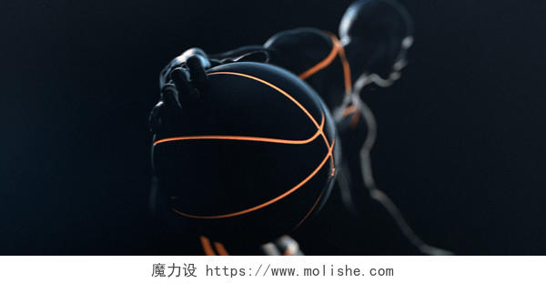 篮球运动员背景装饰